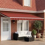 vidaXL Auvent rétractable électrique Orange et marron 4 5 × 3 m
