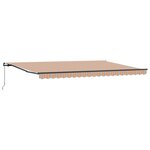 vidaXL Auvent manuel rétractable rayé multicolore 500x300 cm