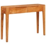 vidaXL Table console Marron 110 x 30 x 80 cm Bois d'Acacia Massif