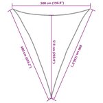 vidaXL Voile d'ombrage 160 g/m² triangulaire orange 5x6x6 m PEHD