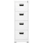 vidaXL Classeur Blanc 46x62x133 cm Acier