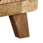 vidaXL Table de chevet 2 Pièces 37x32x50 cm bois massif de manguier brut