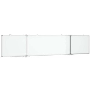 vidaXL Tableau blanc magnétique pliable 200x40x1 7 cm aluminium