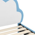 vidaXL Cadre de lit avec tête de lit Bleu 90 x 200 cm PU