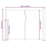 vidaXL Auvent latéral rétractable 160 x 500 cm Rouge
