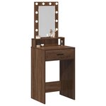 vidaXL Table de Toilette Marron 50 x 41 x 140 cm Bois d'ingénierie