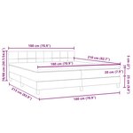 vidaXL Sommier à lattes de lit et matelas et LED gris clair 180x210cm velours