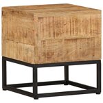 vidaXL Table d'appoint 30x30x33 cm Bois de manguier brut