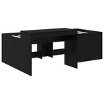 vidaXL Lit haut pour enfants avec bureau Noir 80 x 200 cm