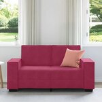 vidaXL Canapé à 2 places Rouge bordeaux 120 cm Velours