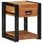 vidaXL Cabinet de chevet avec tiroir 2 Pièces Marron 40 x 40 x 50 cm