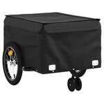 vidaXL Remorque de vélo noir 45 kg fer