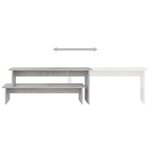 vidaXL Meuble TV Gris béton 180x30x43 cm Bois d'ingénierie