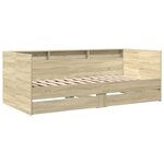 vidaXL Lit de jour et tiroirs chêne sonoma 100x200 cm bois ingénierie