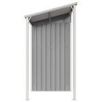 vidaXL Abri de jardin avec toit allongé gris clair 277 x 107 x 181 cm en acier