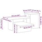 vidaXL Table console Chêne artisanal 91 5 x 35 x 38 5 cm