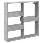 vidaXL Armoire murale gris béton 80x15x80 cm bois d'ingénierie