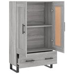 vidaXL Buffet haut sonoma gris 69 5x31x115 cm bois d'ingénierie