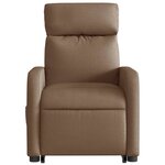 vidaXL Fauteuil inclinable électrique marron tissu