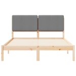 vidaXL Cadre de lit avec tête de lit rembourrée Gris clair