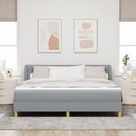 Lit à ressorts vidaXL avec matelas gris clair 180x200 cm en tissu
