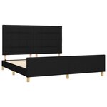 vidaXL Cadre de lit sans matelas noir 180x200 cm tissu
