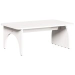 vidaXL Table basse Blanc 80 x 50 x 31 cm Bois massif en pin
