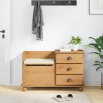 vidaXL Banc de Rangement d'Entrée 'ASKIM'Marron 100x39x62 cm Bois Massif Pin