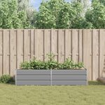 vidaXL Jardinière Gris clair 195 x 100 x 45 cm Acier galvanisé