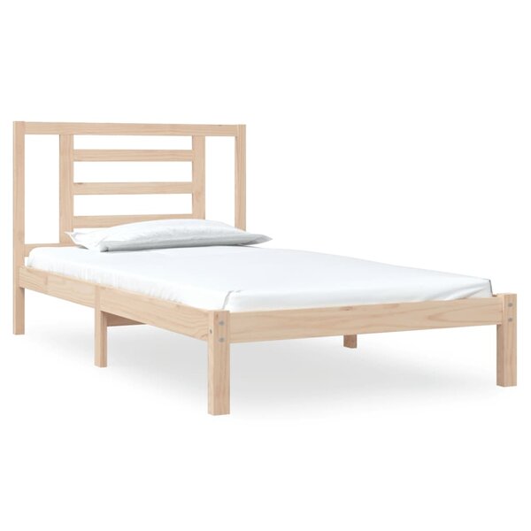 vidaXL Cadre de lit Bois de pin massif 90x200 cm