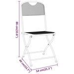 vidaXL Chaises pliables jardin lot de 4 Maille métallique Anthracite
