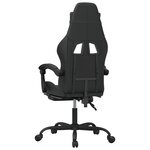 vidaXL Chaise de jeu pivotante avec repose-pied Noir Similicuir