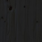 vidaXL Cadre de lit sans matelas noir bois massif 100x200 cm