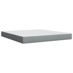 vidaXL Sommier à lattes de lit avec matelas Gris clair 180x200cm Tissu