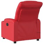 vidaXL Fauteuil de massage inclinable électrique rouge similicuir