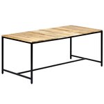 vidaXL Table à manger 180x90x75 cm Bois de manguier massif brut