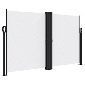 vidaXL Auvent latéral rétractable blanc 140x600 cm
