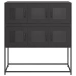 vidaXL Buffet noir 100 5x39x107 cm acier laminé à froid