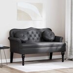 vidaXL Banc Chesterfield Noir 120 5 x 65 x 75 cm Cuir synthétique