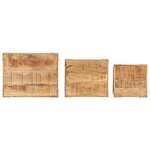 vidaXL Tables d'appoint gigognes 3 Pièces bois de manguier massif brut