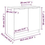 vidaXL Armoire de bain Gris béton 64 5x33 5x59 cm Bois d'ingénierie