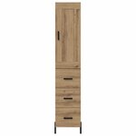 vidaXL Haut Armoire avec tiroir Chêne artisanal 34 5 x 34 x 180 cm