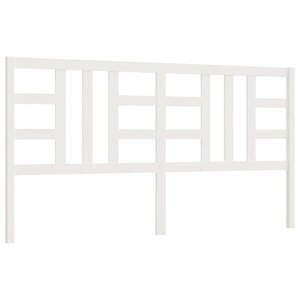 vidaXL Tête de lit Blanc 206x4x100 cm Bois massif de pin