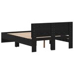 vidaXL Cadre de lit avec tête de lit Chêne noir 120 x 190 cm