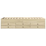 vidaXL Lit de jour avec tiroirs sans matelas chêne sonoma 90x190 cm