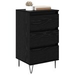 vidaXL Buffet Chêne noir 40 x 35 x 70 cm Bois d'ingénierie et fer
