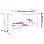 vidaXL Table basse blanc 102x55x42 cm bois d'ingénierie