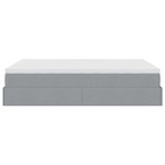 VidaXL Cadre de lit ottoman et matelas gris clair 140x190 cm tissu