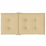 vidaXL Coussins de chaise à dossier bas lot de 4 beige mélangé tissu