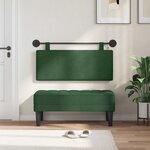 vidaXL Tête de lit suspendue Vert Jungle Tissu en velours côtelé